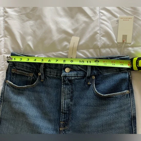 New Good American Good Curve Straight Sz 12 Jeans - Picture 4 of 7